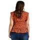 thumbnail image 3 of Blusa escote cruzado Roman Fashion Talla Extra 10086 Terracota, 3 of 6