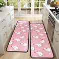 thumbnail image 4 of Kitchen Rugs Sets Of 2,Pink Chicken Pattern Anti Fatigue Kitchen Mat Rugs Non Slip Washable,Decorative Kitchen Floor Mats for Kitchen,Sink,Laundry,17"x47"+17"x47", 4 of 5