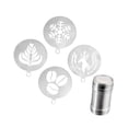 thumbnail image 4 of Plantillas de café para kit de decoración de pasteles de arte en latte, accesorios de bares, herramientas de arte de bricolaje para hornear plantillas 1 frasco, 4 of 8