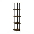 thumbnail image 2 of Furinno Turn-N-Tube 5 Tier Corner Display Rack Multipurpose Shelving Unit, Amber Pine/Black, 2 of 6