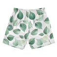 thumbnail image 2 of Green Leaves on White Background Boys Swim Trunks Quick Dry Boy Swim Shorts for 3-14 Years, 2 of 8