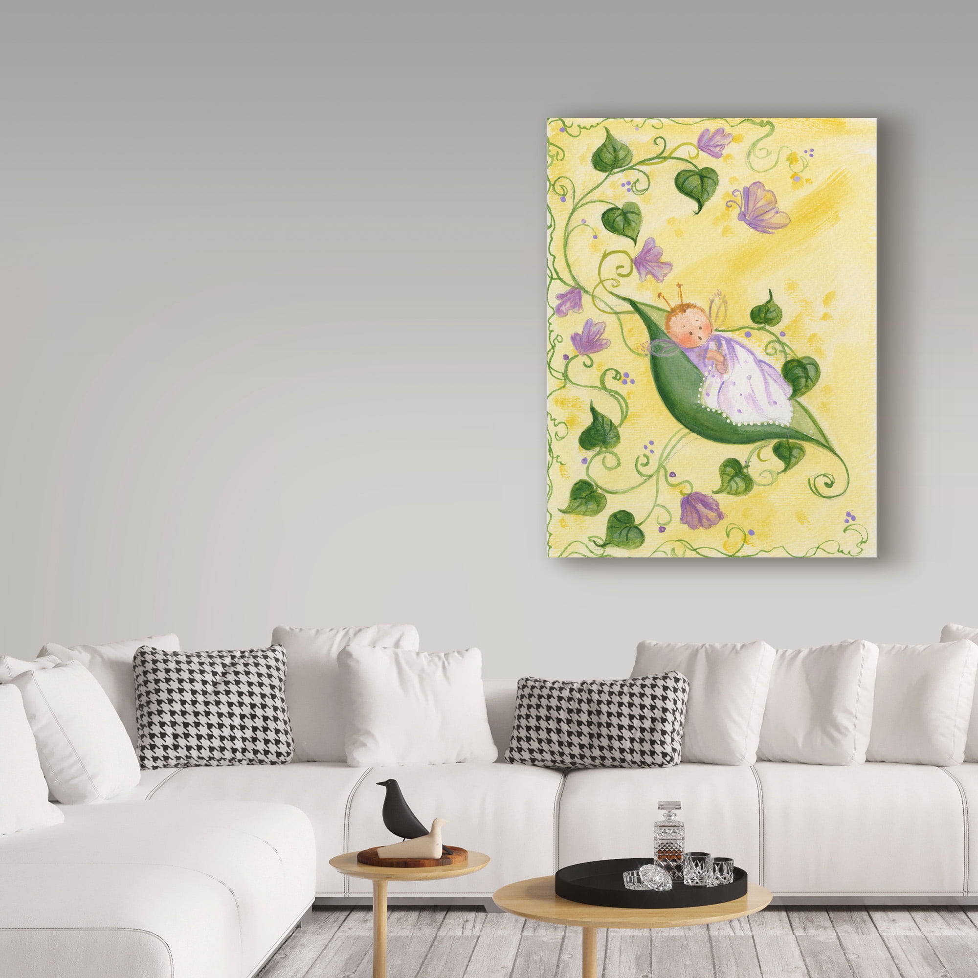 Trademark Fine Art 'Baby Pea' Canvas Art by Beverly Johnston