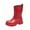 Red, variant on EKVAHL Women's Mid‑Calf Rain Boots, Waterproof Rubber Garden Booties, Anti‑Slip Thick Sole Outdoor Work Boots for Yard Daily Commute Beige