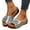 Silver, variant on Platform Wedge Orthopedic Dress Slides Sandals for Women 2025 Comfortable Flower Leather Walking Slip on