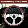 thumbnail image 4 of 13in Steering Wheel, Sport Style Racing Steering Wheel with PU Leather, Aluminum Frame, Universal Fit, Suitable for Car Modification, 4 of 7