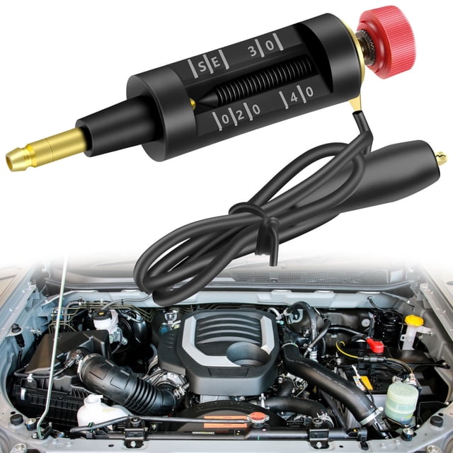 Vensio -Professional In-Line Spark Plug Tester for Car and Motorcycle, Adjustable Ignition System Coil Diagnostic Checker Tool for Small Engines and Trimmers, Black