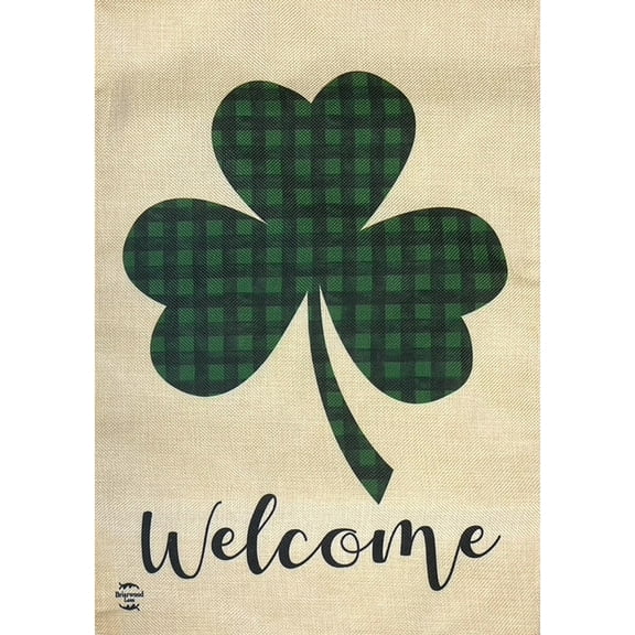 Briarwood Lane St. Patricks Day Garden Flag 12x18 For Outdoor Welcome Shamrock St. Patrick's Day Burlap For St. Patricks Day Irish Garden Flag Garden Flag Flags For Outside