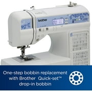 Brother CS7205 Computerized Sewing Machine with Wide Table, 150 Built-in Sewing Stitches, 1 Font, Wide Table, 11 Sewing Feet