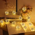 thumbnail image 4 of Mirror Ball Light String Disco Ball Silver String Light Led Light String Lanterns Para Party Bar Holiday Patio Garden Dormitorio Decoración 20 Led Eigraketly HA025230-01, 4 of 5