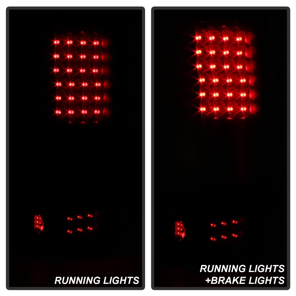 AKKON - For 2004-2008 Ford F150 F-150 Pickup Truck Styleside Model Black LED Tail Lights Brake Lamps Replacement