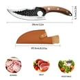 thumbnail image 2 of KEPEAK Kitchen Chef Knife Viking Knife with Sheath Japanese Forged Japan Knives Boning Knife Multipurpose Meat Knives Outdoor Camping BBQ Knife with Gift Box, 2 of 4