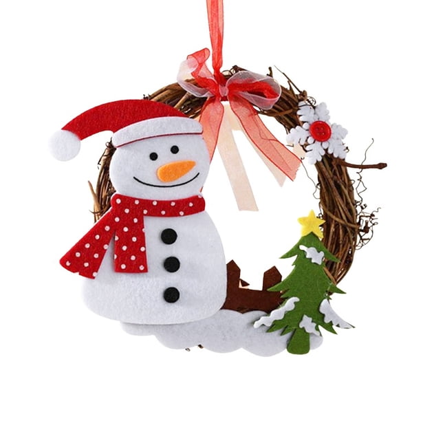 Guirnalda de ramita Irfora Mini guirnalda de ramitas navideñas, adorno colgante, decoración de guirnalda, Papá Noel, muñeco de nieve, oso, reno, decoración navideña, adornos para árboles de Navidad Irfora Guirnalda de ramita