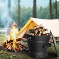 thumbnail image 7 of XL 3-Gallon Metal Ash Bucket with Lid Shovel Broom for Coal Ash Can Fire Pit Charcoal Fireplace Bucket Essential Tools for Indoor Outdoor Wood Burning Stove Hearth Accessories, 7 of 7