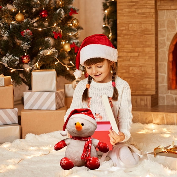 Tyidzon Plushs Christmas Doll -Cute Elks Snowman Toy With Scarf Makes A Great Gift For Kids Holiday Party Exchange Or Soft Festive Fall And Winter Home Decor