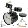 Gammon Drum Set Black Complete Junior Kit With Cymbal Sticks Hardware And Stool