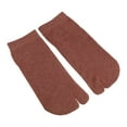 thumbnail image 7 of Unique Bargains 1 Pair Full Finger Two Toe Socks Unisex Non Slip Sticky Daily Fit Finger Socks Rust Red, 7 of 7