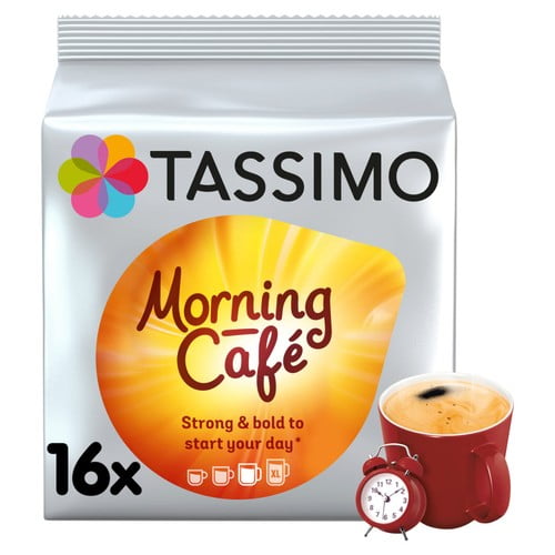 Tassimo Morning Cafe Coffee Pods, 16 pods per pack, British Import (Pack of 3)