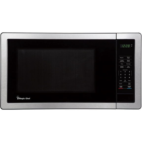 Countertop Microwave Oven, Small and Compact, 1000 Watt, 1.1 Cu Ft, Silver