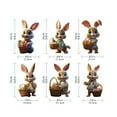 thumbnail image 3 of JHEHF Easter Bunnies Yard Decorations Outdoor Pack Of 6 Cute Rabbit Garden Signs with Stakes Holiday Welcome Signs for Patio Yard Garden Party Decor, 3 of 8