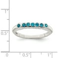 thumbnail image 4 of Sterling Silver Blue Topaz Ring (Size 7) Made In India qr4395-7, 4 of 5