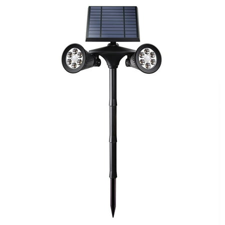 

Double Head Solar Lawn Light 4500mAh Solar Powered Landscape Light IP45 Waterproof White Light Pathway Light for Garden Backyard