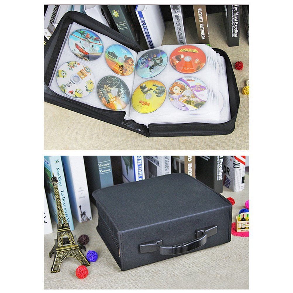 FELTECHELECTR 1Set CD DVD Case Black Color Rectangular Shape For Media Organization And Storage Portable