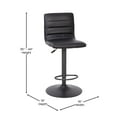 thumbnail image 6 of Flash Furniture Vincent 24" - 33"H Square Adjustable Swivel Mid Back Barstool, Black, 6 of 10