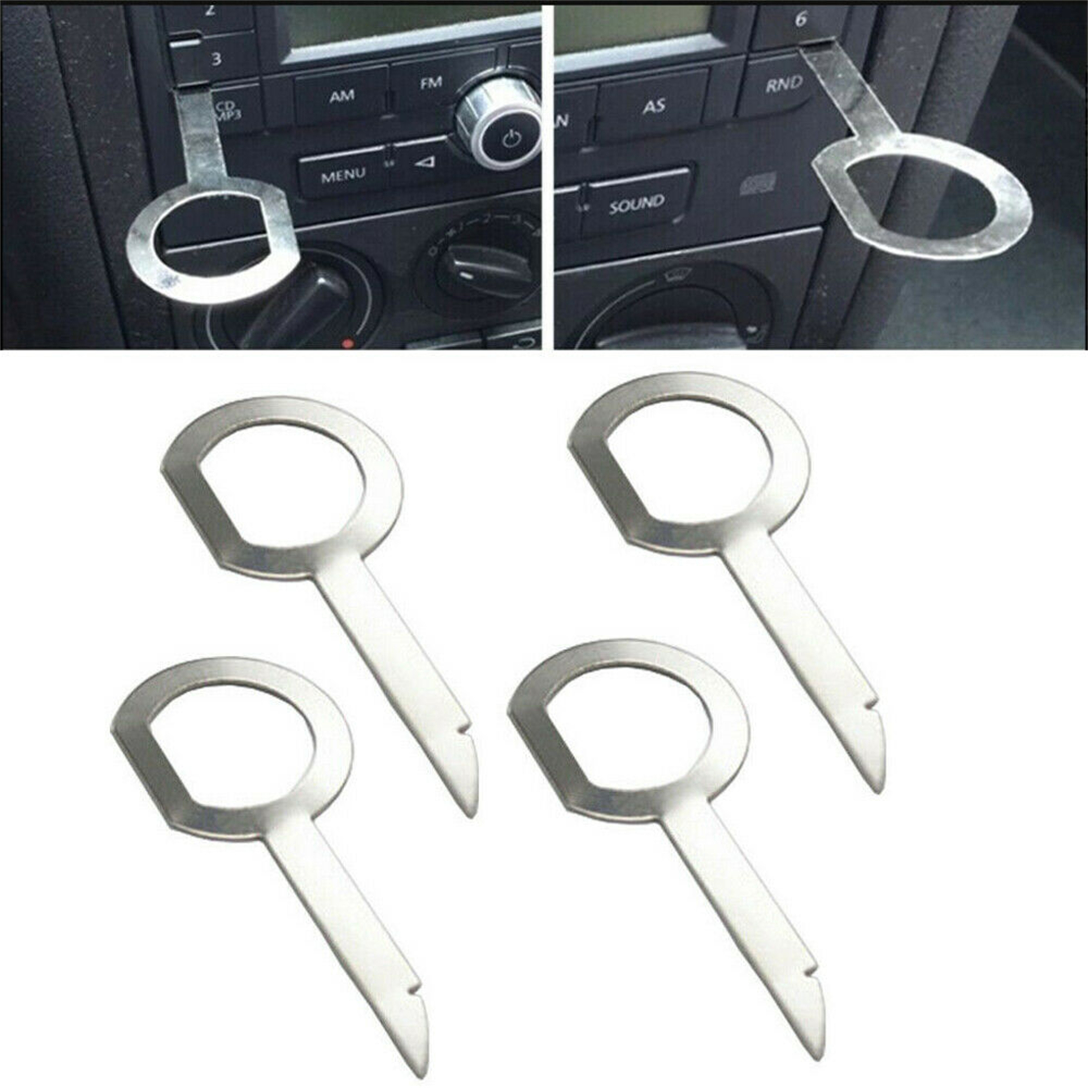 2 Pair Car Radio Removal Tools Auto CD Stereo Radio Removal Release For