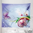 thumbnail image 1 of Floral Tapestry, Fantasy Themed Graphic Flowers Butterflies and a Bird Colorful Composition, Fabric Wall Hanging Decor for Bedroom Living Room Dorm, 5 Sizes, Multicolor, by Ambesonne, 1 of 1