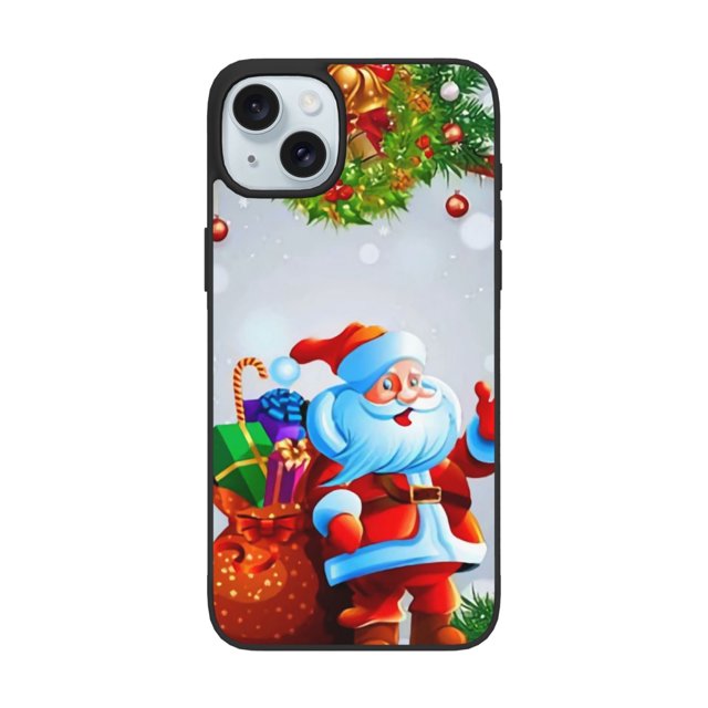 Funda navideña para iPhone 15, a prueba de golpes, con PC y TPU para cámara dual.
