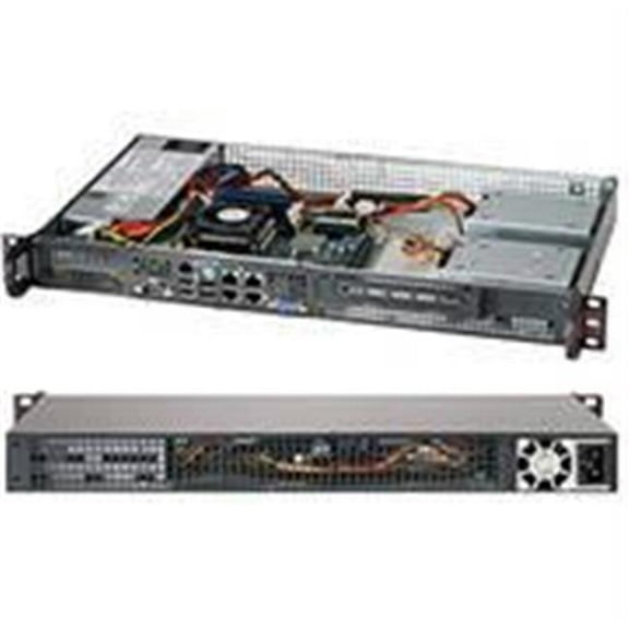 SuperChassis  200W 1U Rackmount Server Chassis - Black