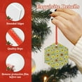 thumbnail image 4 of Naloa Sage Green With Sunflowers Acrylic Santa Tree Decorations Christmas Hanging Pendant for Christmas Winter New Year Party Hanging Decorations-Hexagon, 4 of 7
