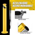 thumbnail image 2 of CHEERFUN Safety Bollard Post, 42 Inch Steel Bollards, 3 Inch Diameter, Yellow Powder Coated Parking Barrier, 8PCS, 2 of 5