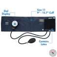 thumbnail image 3 of Adult Pro Aneroid Sphygmomanometer – Size 11 Navy Blue Cuff, Manual Blood Pressure Monitor, Reusable, Dial Display, Includes Leatherette Carrying Case – 1 Count, 3 of 8