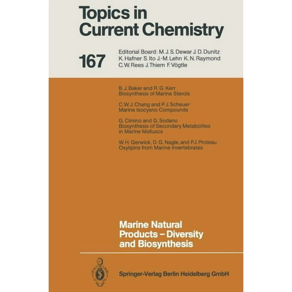 Topics in Current Chemistry Marine Natural Products -- Diversity and Biosynthesis, Book 167, (Paperback)