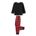 thumbnail image 3 of Argulvti Family Matching Christmas Pajama Set, Reindeer Letter Printed Long Sleeve Tops Elastic Waist Pants 2 Pcs Set, 3 of 7