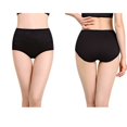 thumbnail image 4 of Women High Waist Cotton Jacquard Briefs Plus Size Female Solid Panties Breathable Underwear, 4 of 4
