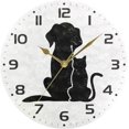 thumbnail image 5 of SKYSONIC Dog Wall Clock 10 Inch Silent Non Ticking Round Clock Oil Painting Clock Easy to Read Clock for Living Room Bedroom Bathroom Home Decor, 5 of 7