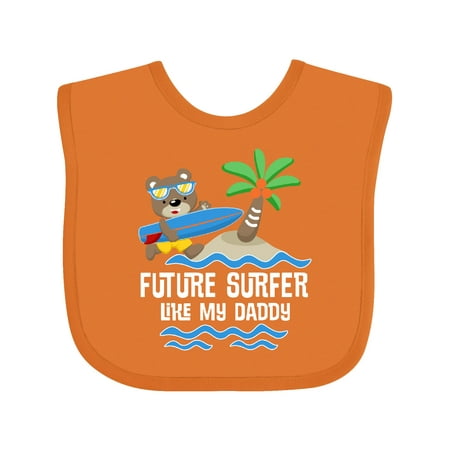 

Inktastic Surfing Future Surfer Like Daddy Gift Baby Boy or Baby Girl Bib