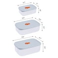 thumbnail image 2 of REGALWOVEN Plastic Meal Prep Food Containers, Leakproof Stackable Lunch Box Rectangle 3 Pack, 2 of 7