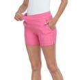 thumbnail image 5 of HDE Chino Shorts for Women, Elastic High Waisted Casual Shorts, Hot Pink S, 5 of 6