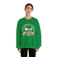 thumbnail image 3 of Adult Womens Horse Drawn Sleigh Rides Crewneck Sweatshirt, Christmas Sleigh, 3 of 7