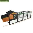 thumbnail image 2 of Aukfa 106" Large Chicken Coop Wood Chicken Run Cage w/ Nest Box for Outdoor, Backyard, Brown, 2 of 9