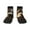2 Black-1, variant on Flower Crown Dog Pattern Quarter Crew Socks,Toe Seamed Ankle Socks,Cotton Cushioned Breathable Athletic Crew Sports Socks