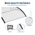 thumbnail image 3 of 40’’x40’’ window awning canopy Exterior, UV Rain Snow Sunlight Protection door awning with Plastic Steel Bracket, 3 of 7