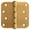 Brass, variant on 3 Pack 4'' Stainless Steel Ball Bearing Door Hinges, 4in x 4in Heavy-Duty Door Hinges with 5/8 inch Radius Corner for Exterior & Interior Doors (Gold)