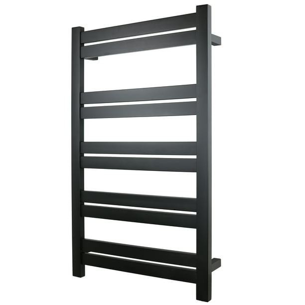 Grande 10 Towel Warmer, Black, Hardwired, 10 Bars
