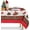 Holly Ribbon, variant on Christmas Gingerbread Man Tablecloth Washable Round Table Cover for Kitchen Dining Decoration 60 Inch