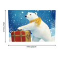 thumbnail image 4 of ZFLMY Polar Bear Suitcase Snow Wall Hanging 100% Polyester for Bedroom Living Room Dorm Decorations 60x40in, 4 of 7