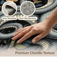 thumbnail image 6 of ODIKA 8'x10' Washable Area Rug Non-Slip Chair-Friendly Mat Snake Moody Abstract Gothic Serpent Vintage Scroll Coiled Border for Dining Room, Large Office, Lounge, 6 of 7